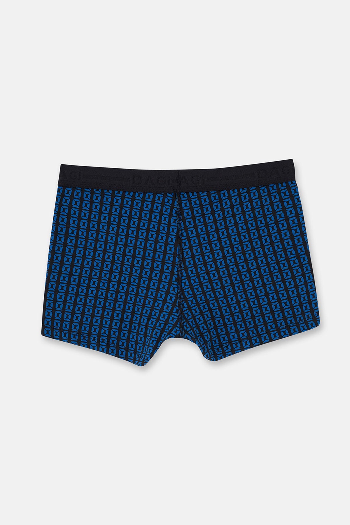 Lacivert-siyah 5210 3'lü Desenli Pamuk Boxer
