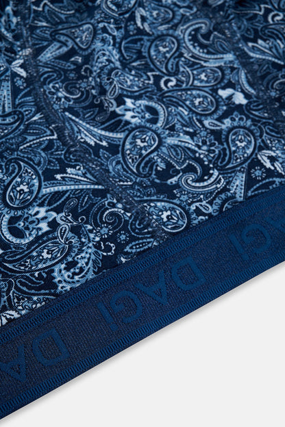 Lacivert-mavi 4210 3'lü Desenli Micro Modal Boxer