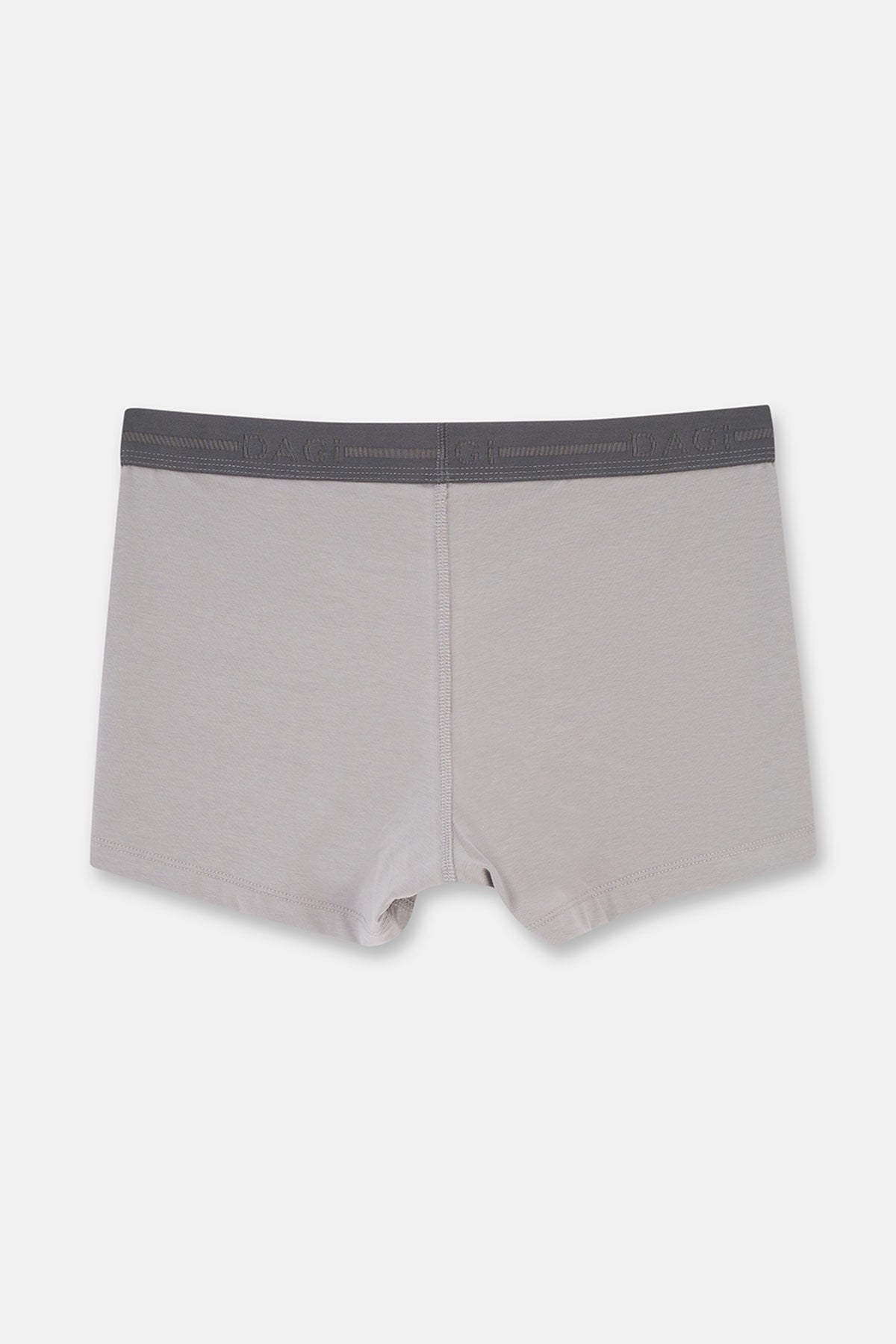 Gri 5210 3'lü Düz Pamuk Boxer