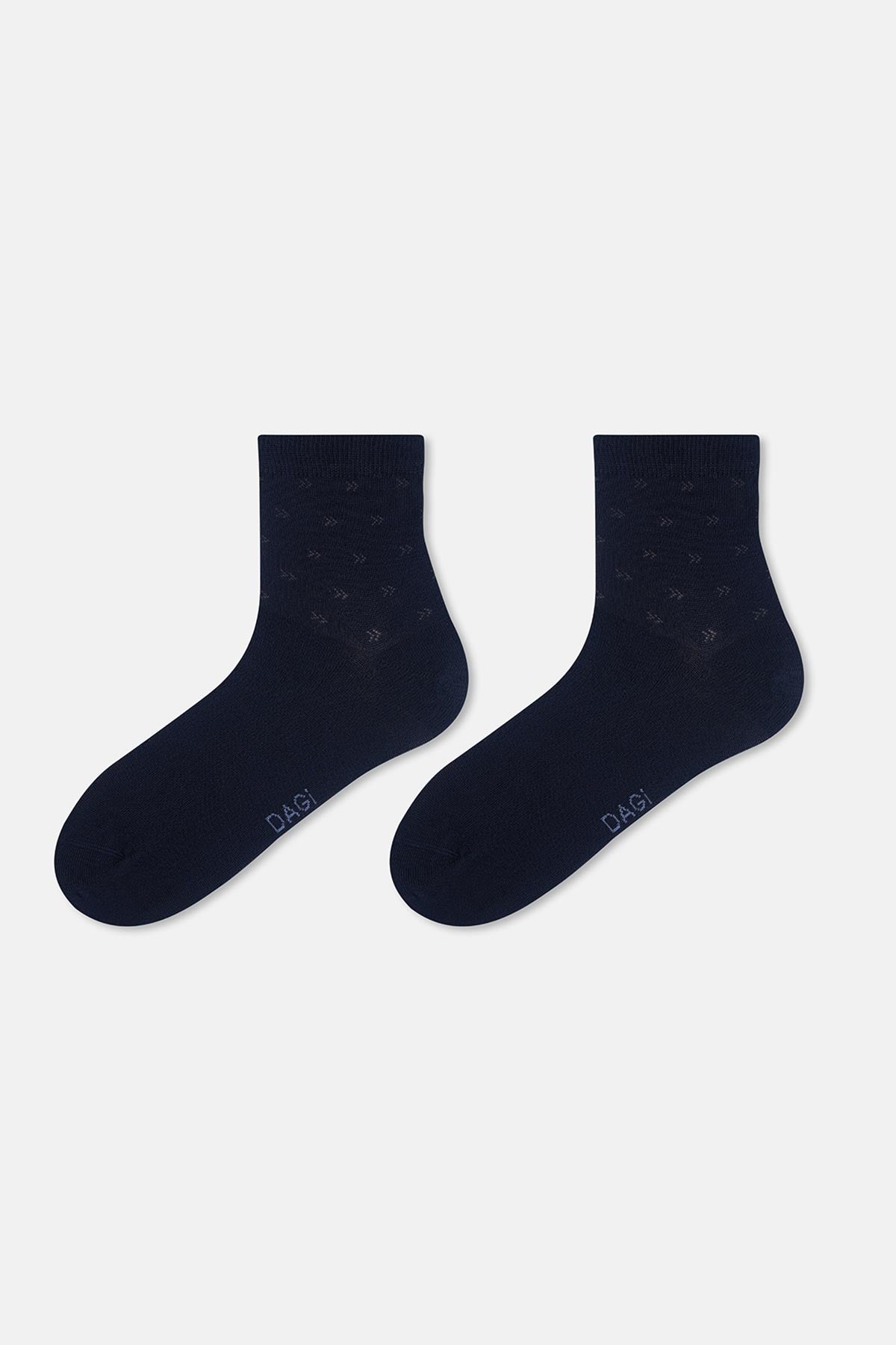 Lacivert Erkek 2'li Üçgen Desenli Bambu Çorap
