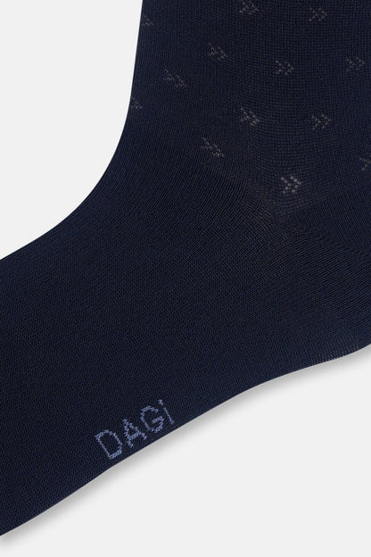 Lacivert Erkek 2'li Üçgen Desenli Bambu Çorap