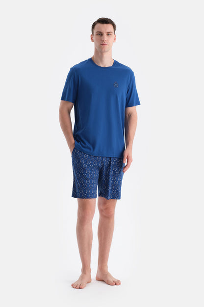 Baski Detayli Tişört Şort Takim