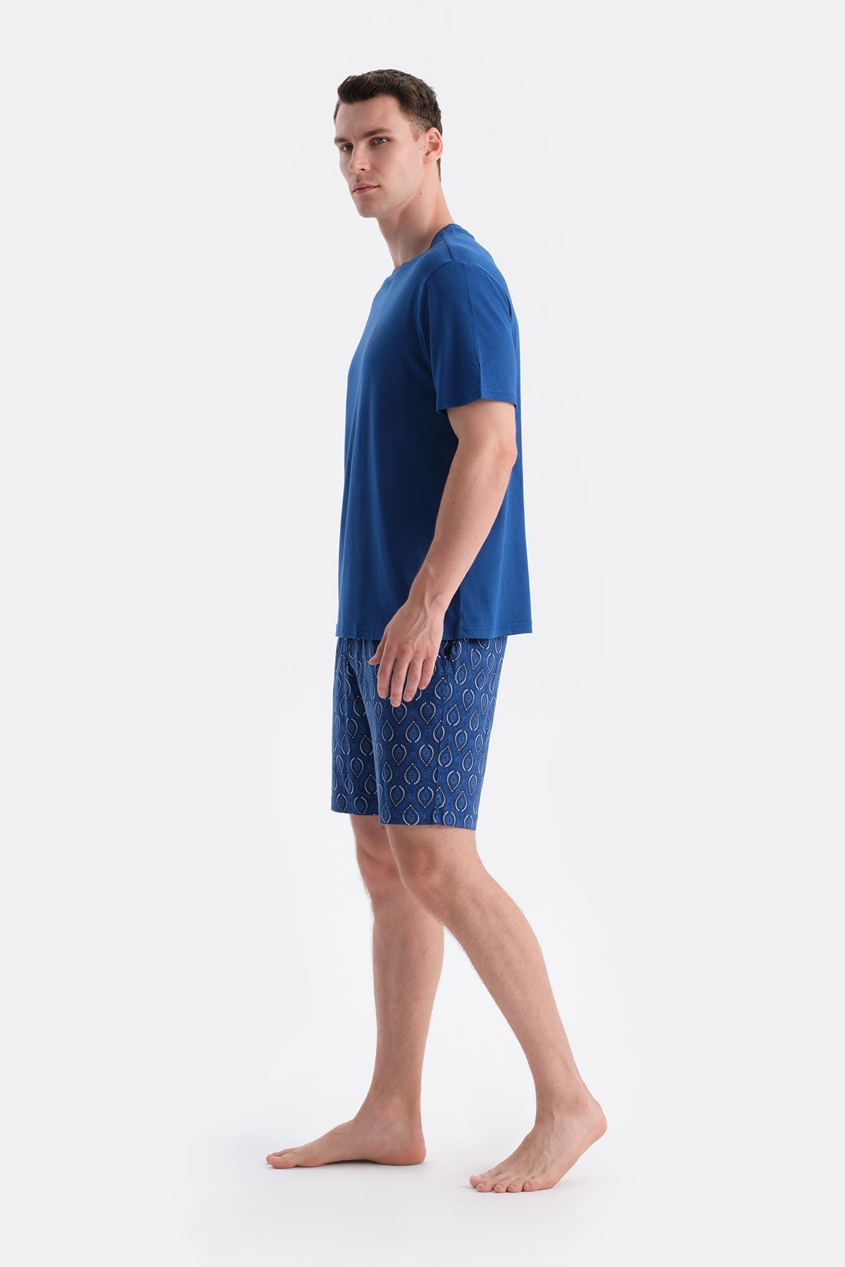 Baski Detayli Tişört Şort Takim