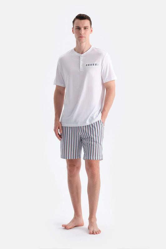 Pat Ve Cep Detayli Tişört Şort Takim