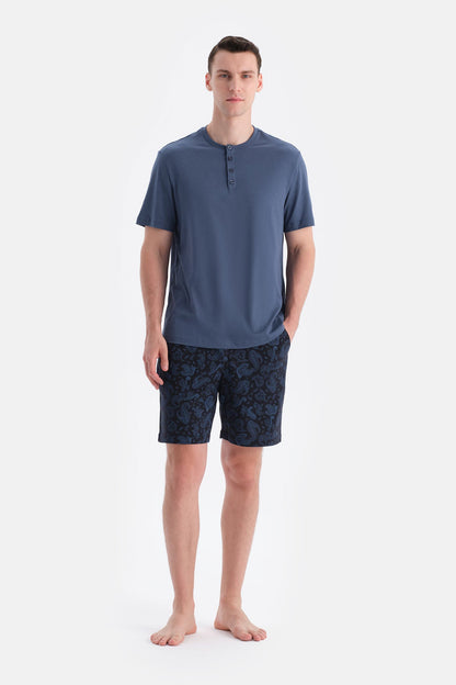 Patli Kisa Kollu Tişört Şort Takim