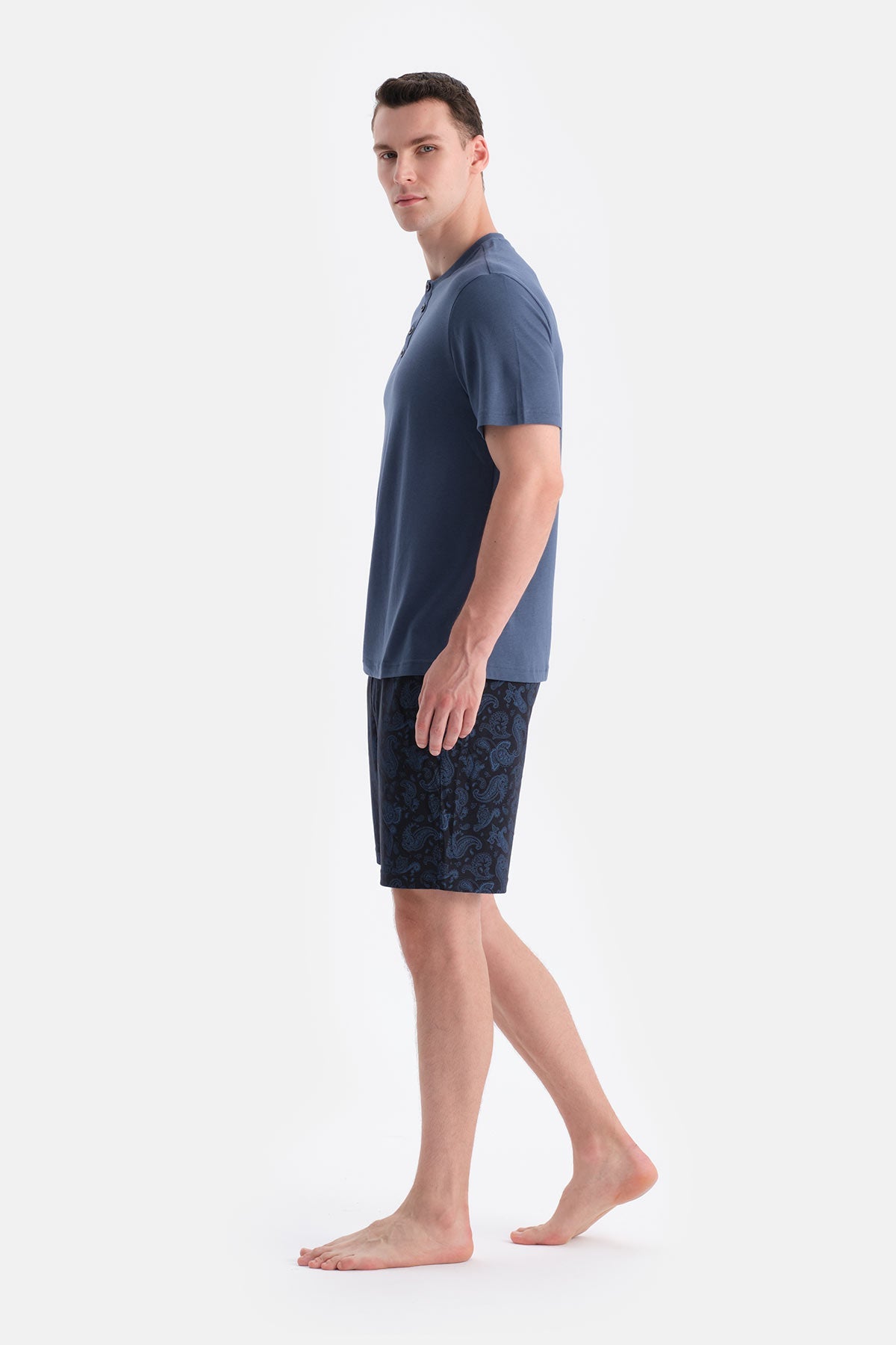 Patli Kisa Kollu Tişört Şort Takim