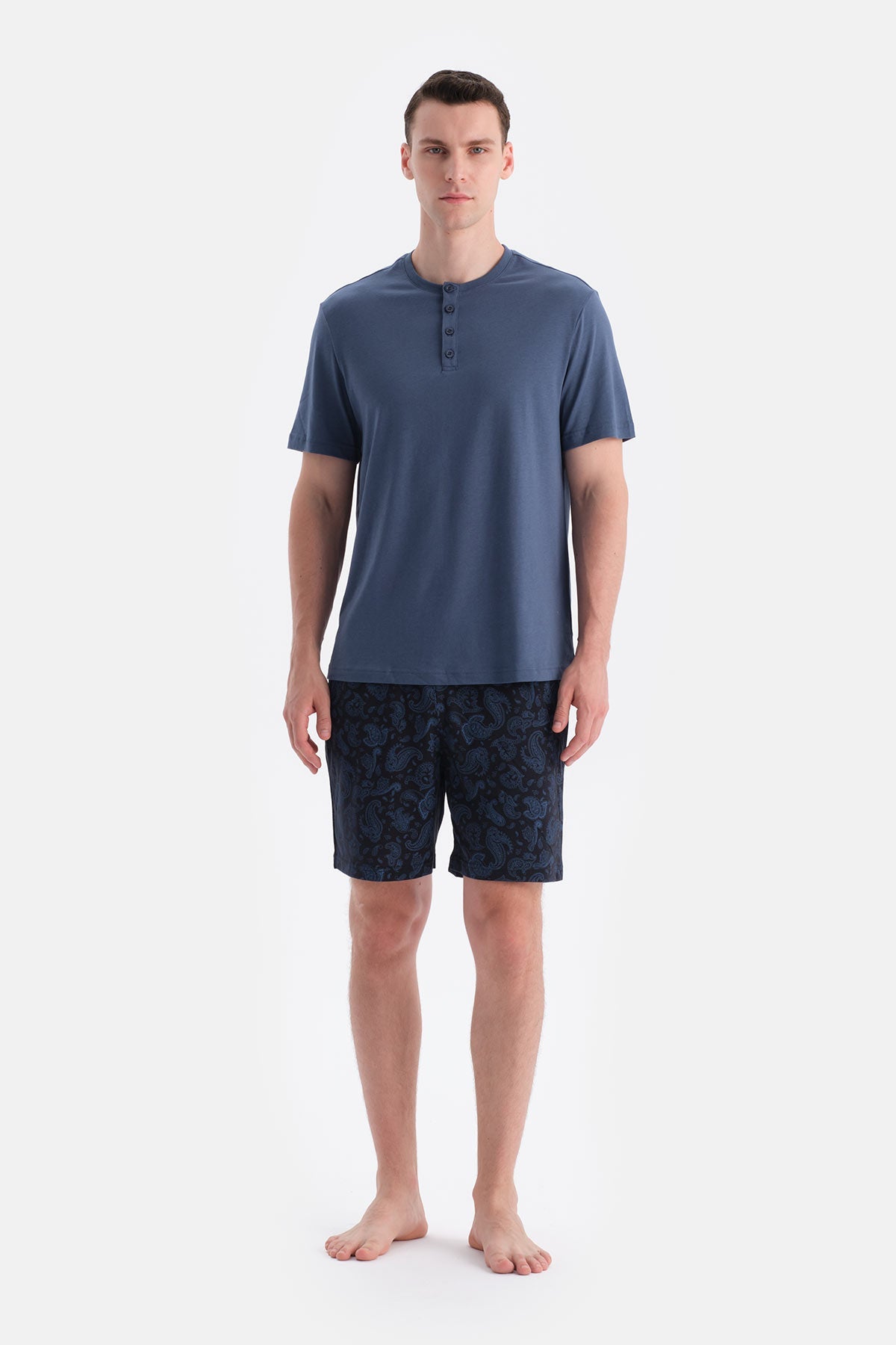 Patli Kisa Kollu Tişört Şort Takim