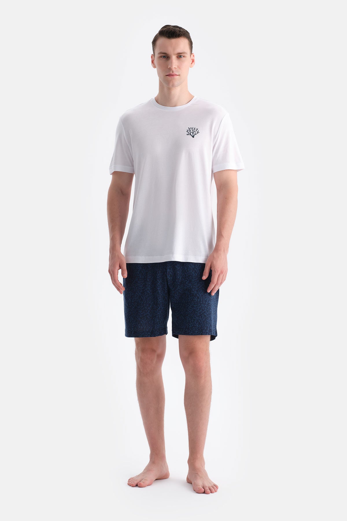 Baski Detayli Tişört Şort Takim