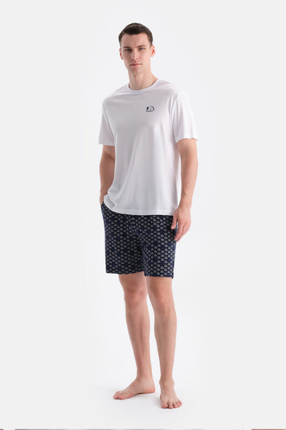 Baski Detayli Tişört Şort Takim