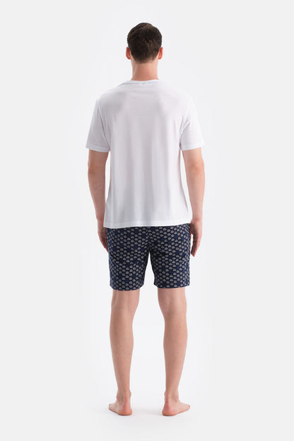 Baski Detayli Tişört Şort Takim