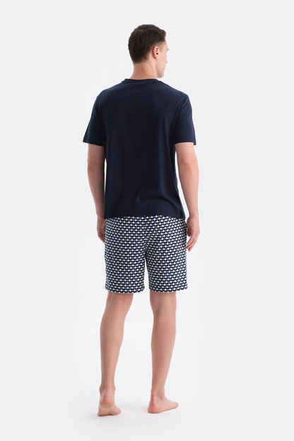 Baski Detayli Tişört Şort Takim