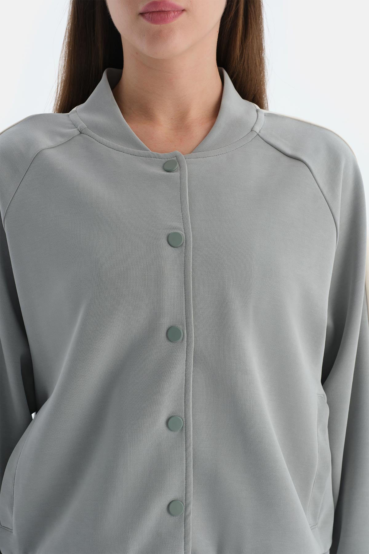 Ada Çayı Kadın Modal Karışımlı Düğmeli Ceket