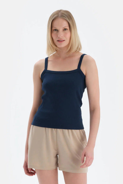 Lacivert Askılı Kaşkorse Atlet