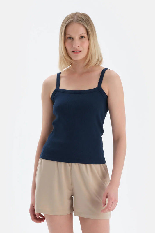 Lacivert Askılı Kaşkorse Atlet