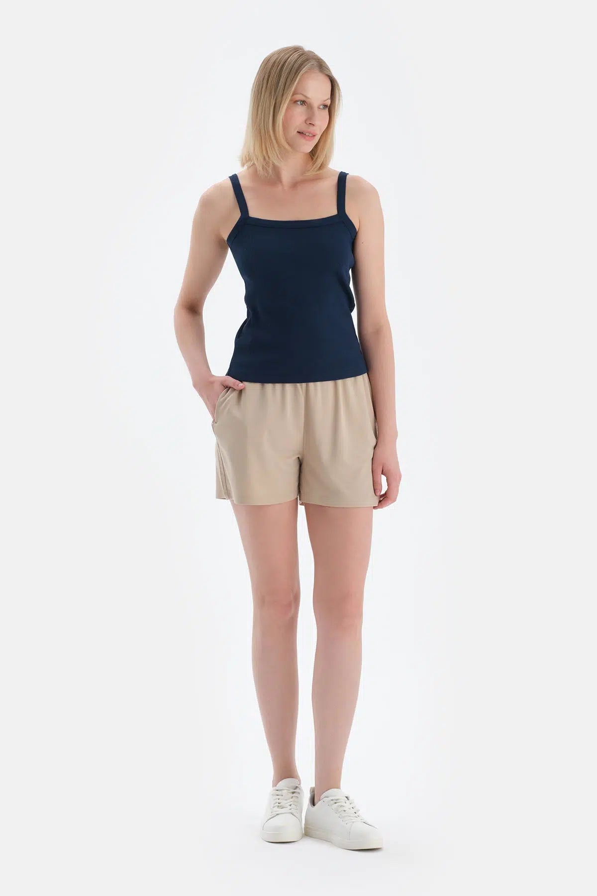 Lacivert Askılı Kaşkorse Atlet