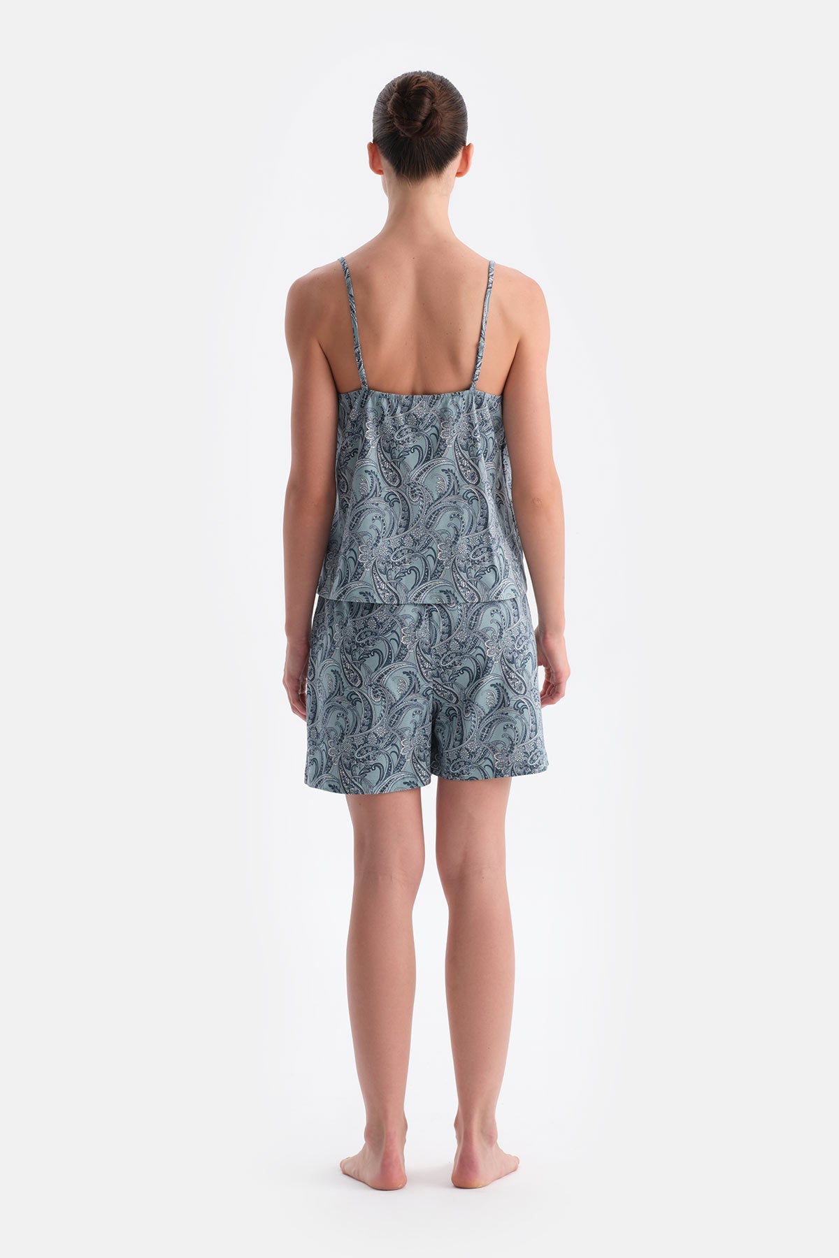 Şal Desenli Atlet Şort Takim