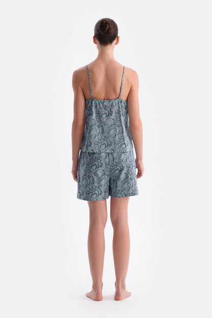 Şal Desenli Atlet Şort Takim