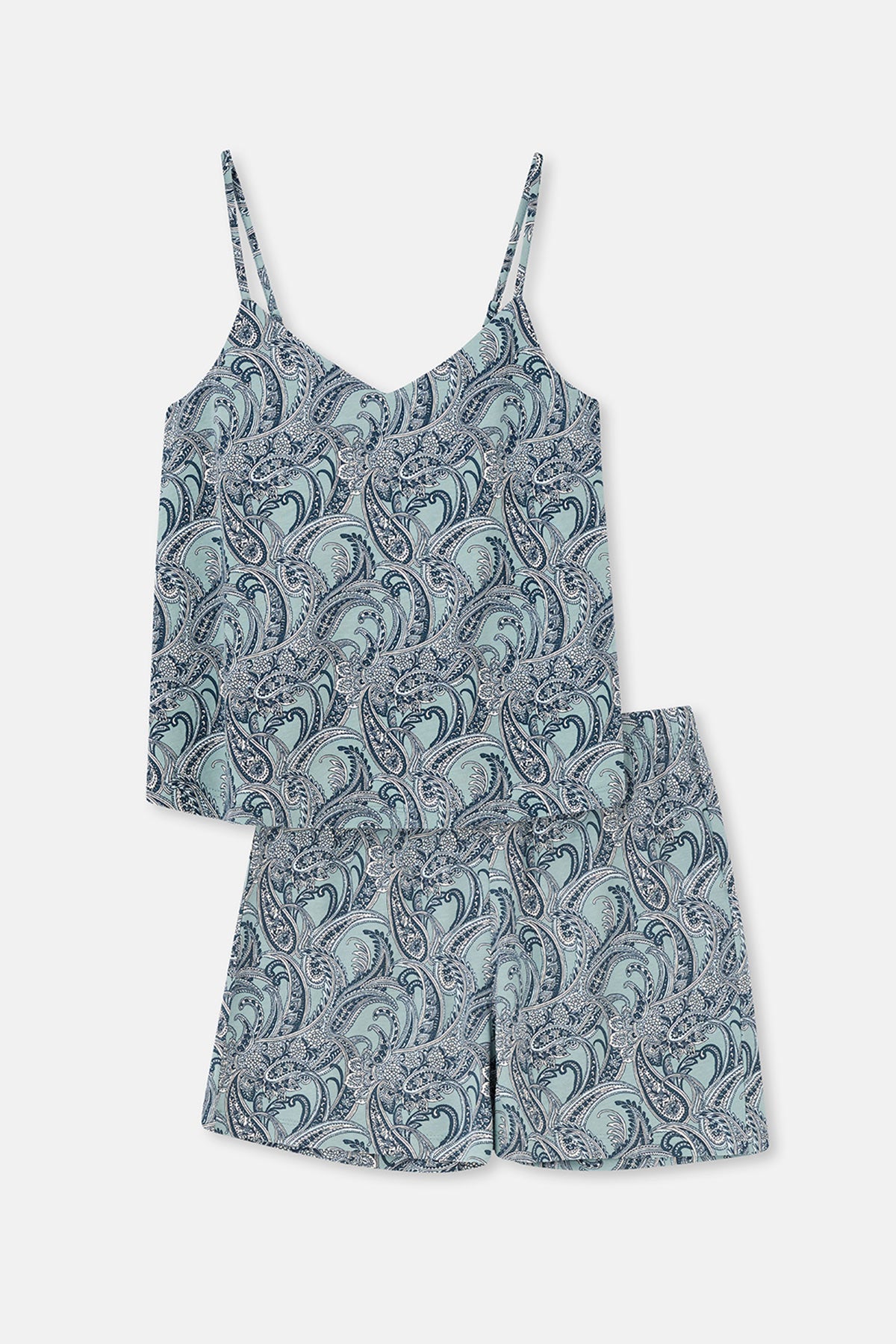 Şal Desenli Atlet Şort Takim