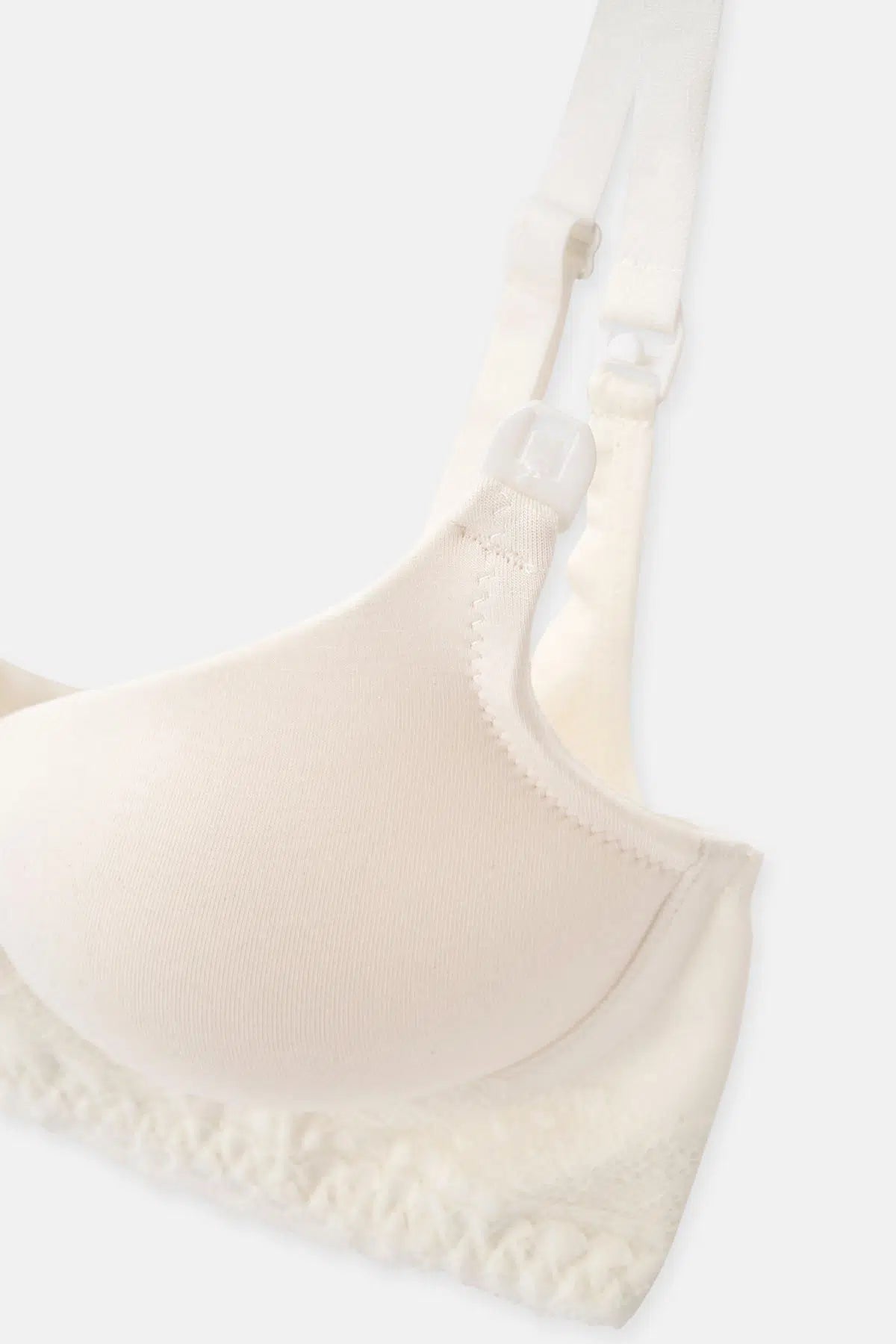 Ekru Dantel Detaylı Micromodal Kaplı Sütyen