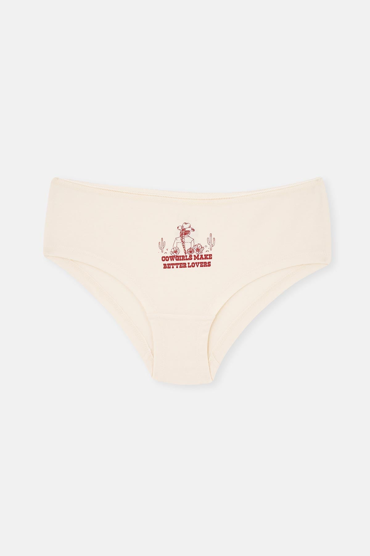 Bordo-siyah Kadın 3'lü Parça Baskılı Hıpster Külot