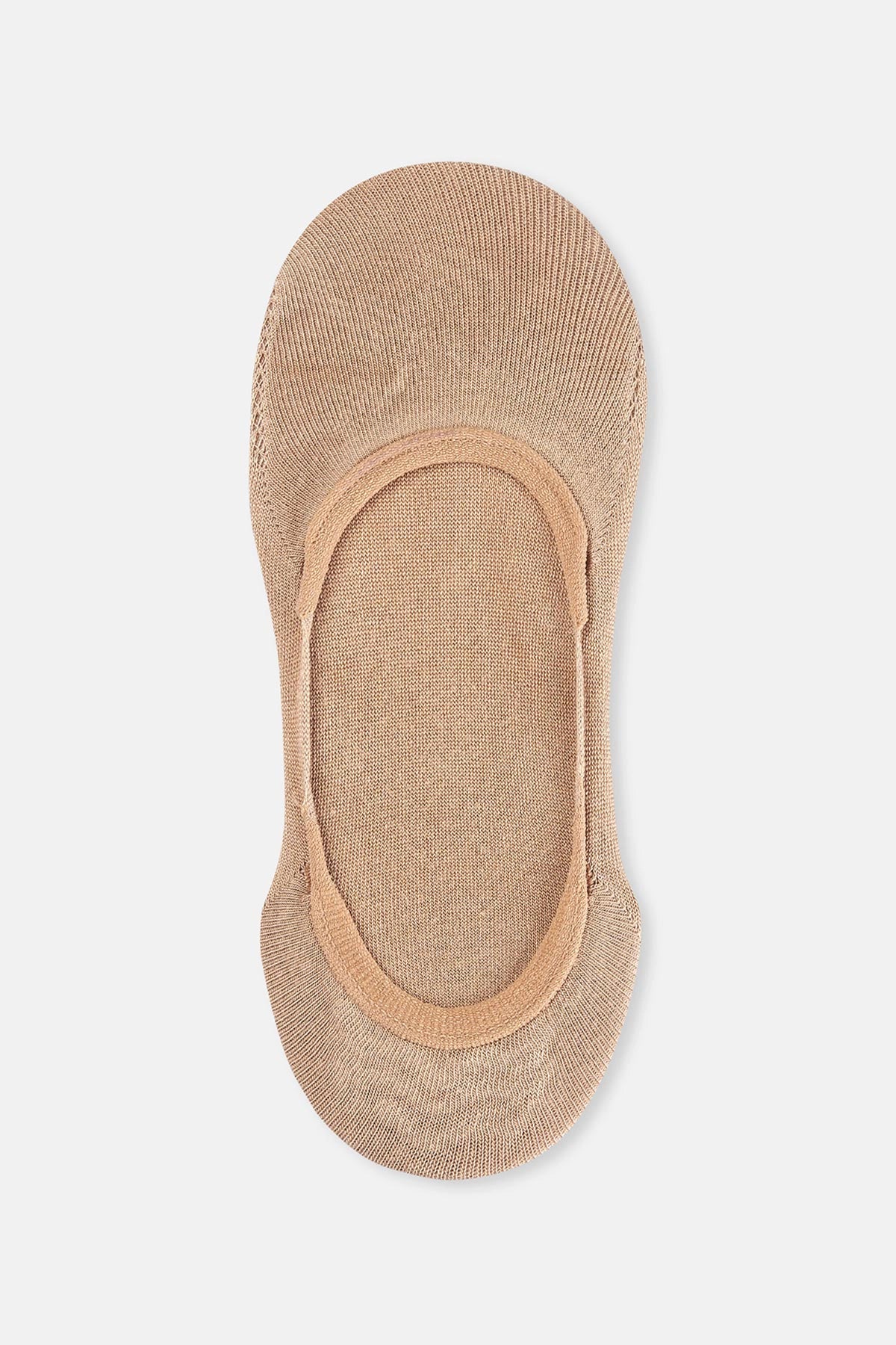 Bej Kadın 2'li Bambu Basıc Babet Çorap