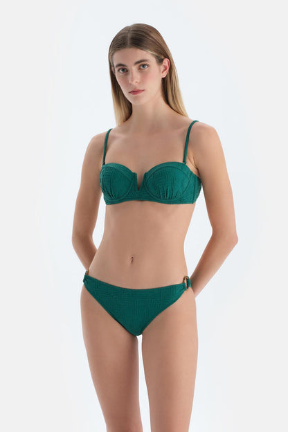 Koyu Yeşil Düşük Bel Bikini Alt