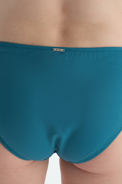 Petrol Mavi Yanı Büzgülü Bikini Alt