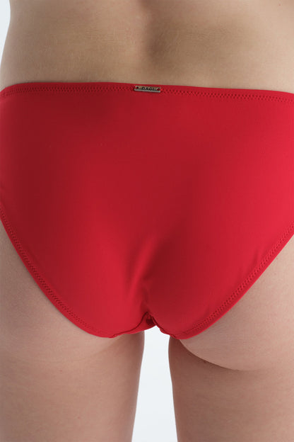 Kırmızı Düşük Bel Bikini Alt