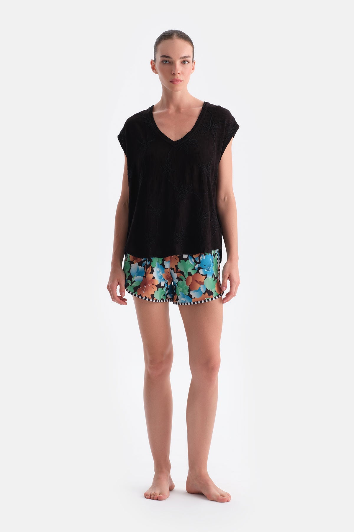 Multicolor Kadın Deniz Şortu