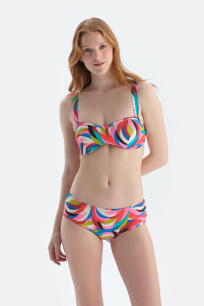 Multicolor Balenli Bikini Üst