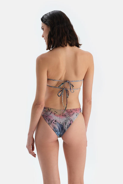 Multicolor Straplez Bikini Üst