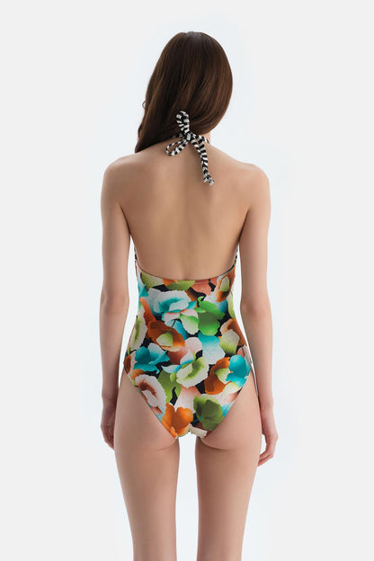 Multicolor Halter Yaka Mayo