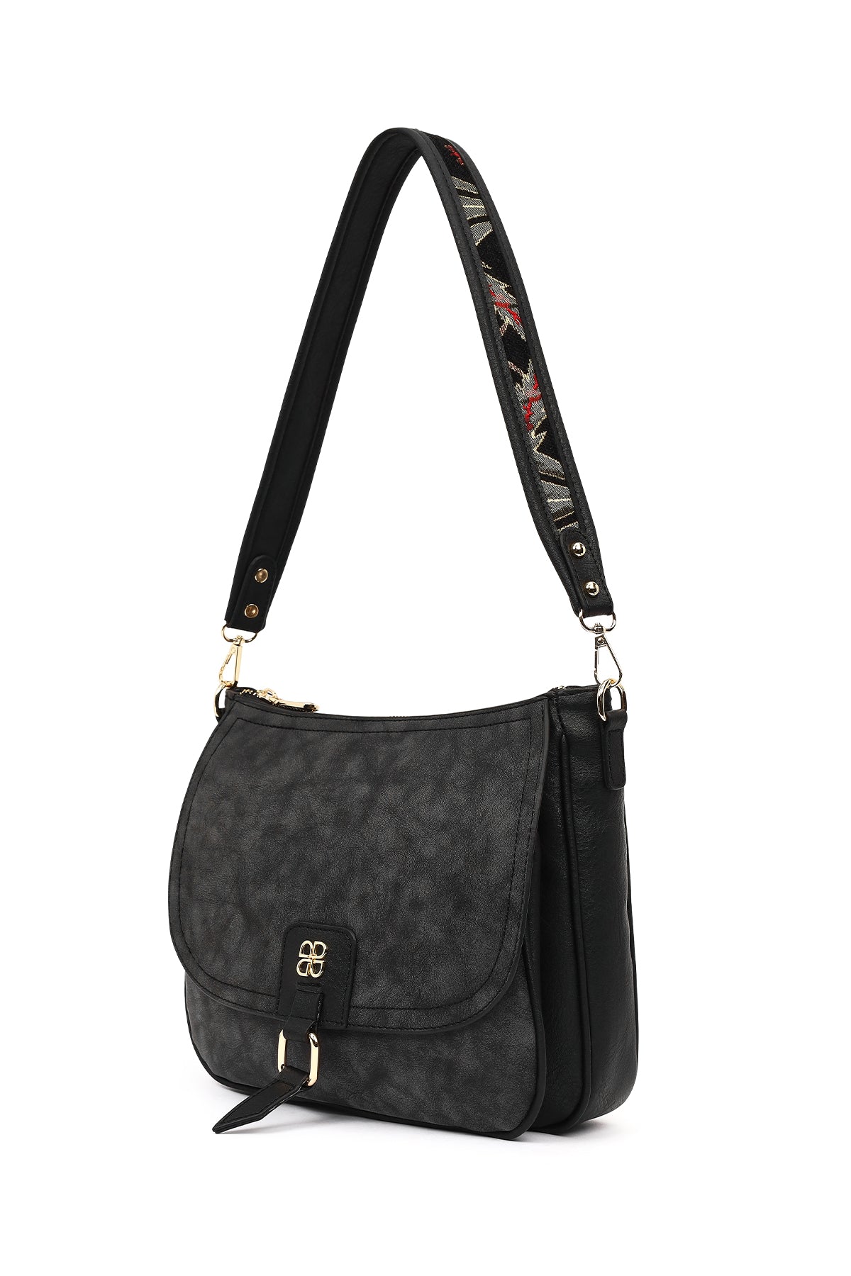 Kadın Siyah Uzun Askılı Omuz Çantası