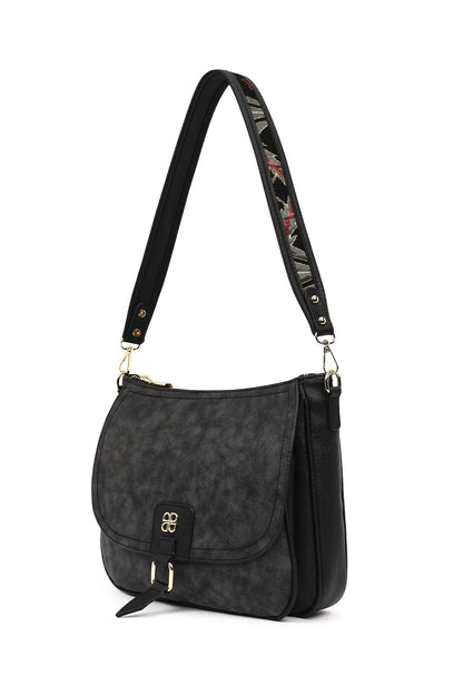 Kadın Siyah Uzun Askılı Omuz Çantası