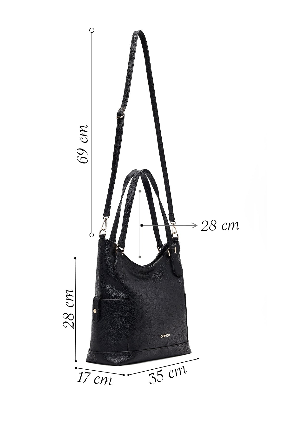 Kadın Siyah Uzun Askılı Omuz Çantası