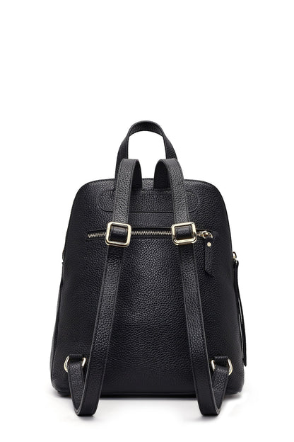 Kadın Siyah Deri Sırt Çantası