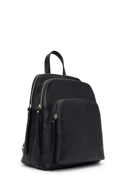 Kadın Siyah Deri Sırt Çantası