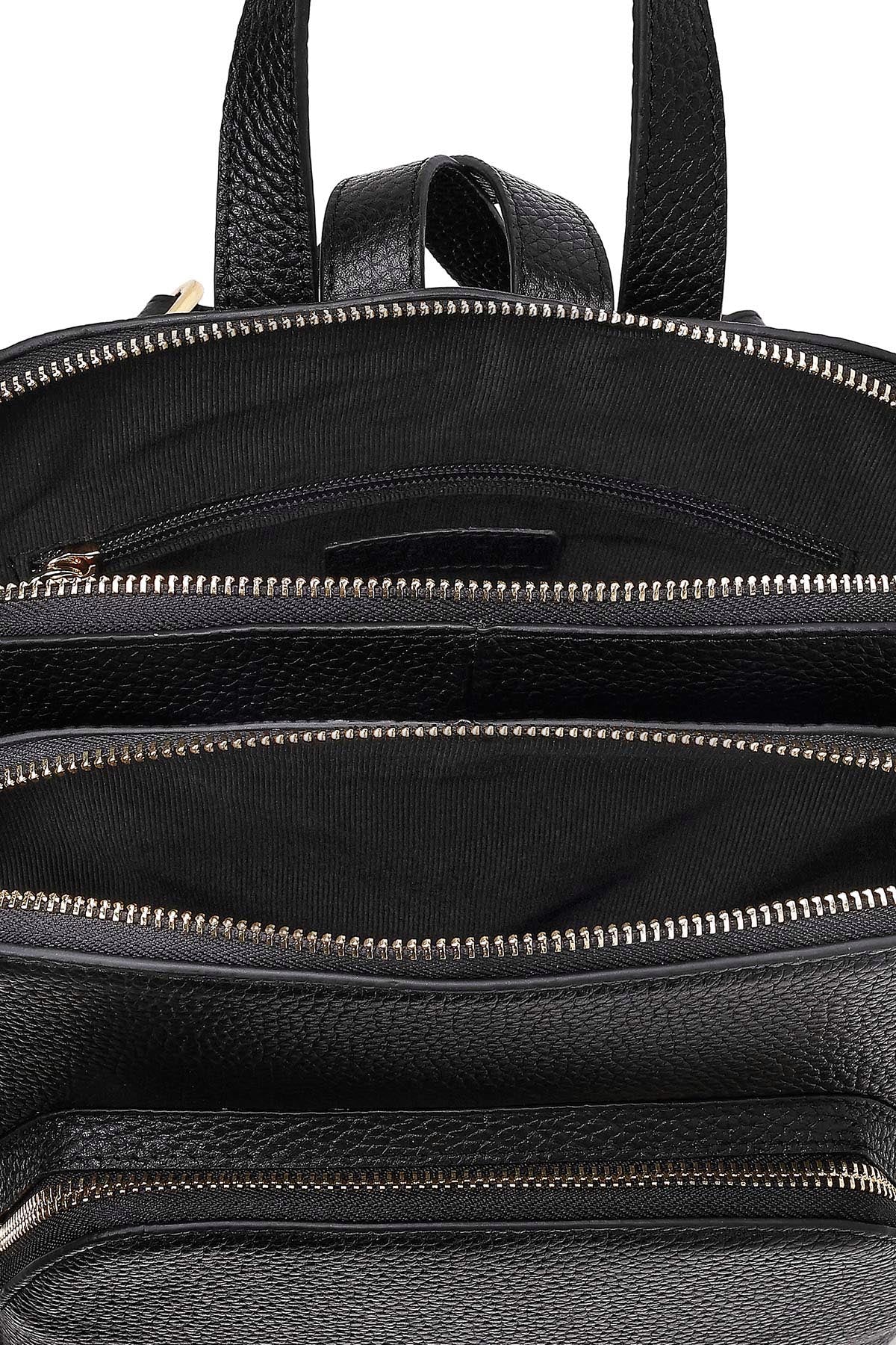 Kadın Siyah Deri Sırt Çantası