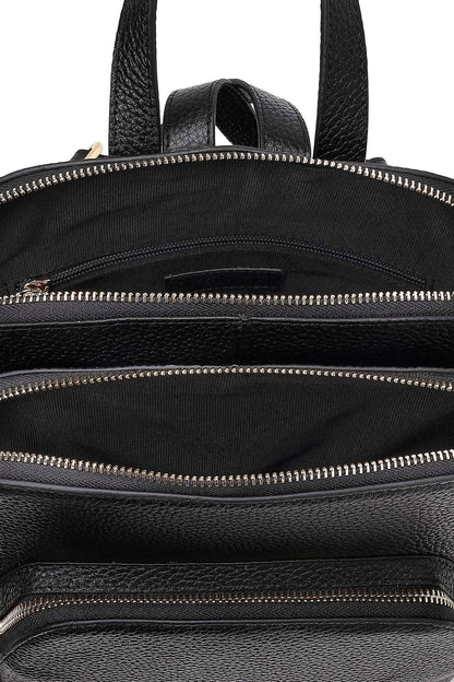 Kadın Siyah Deri Sırt Çantası