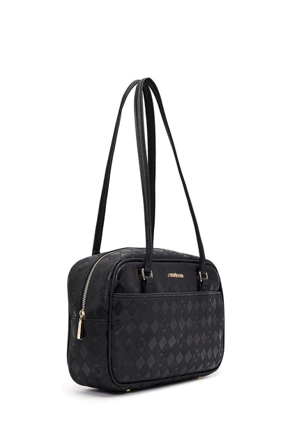 Kadın Siyah Baskılı Omuz Çantası