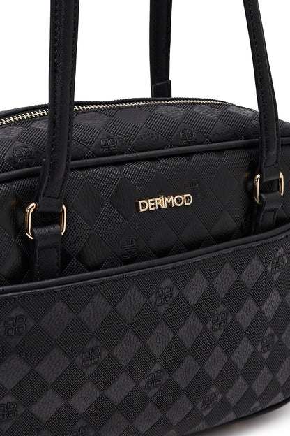 Kadın Siyah Baskılı Omuz Çantası