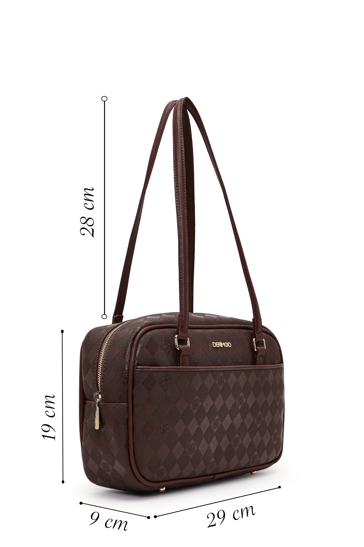 Kadın Kahverengi Baskılı Omuz Çantası