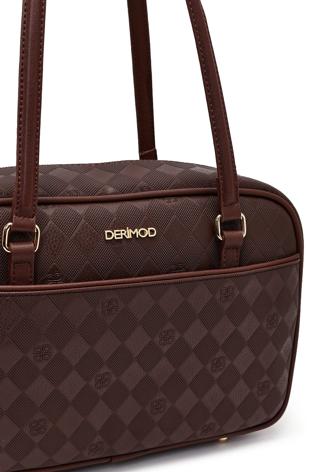 Kadın Kahverengi Baskılı Omuz Çantası