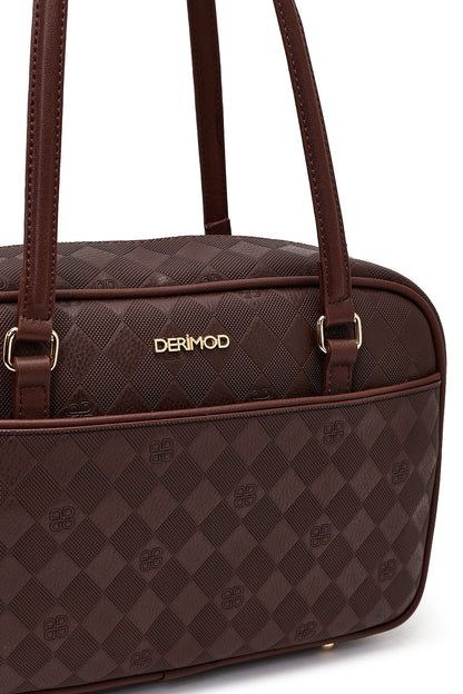 Kadın Kahverengi Baskılı Omuz Çantası