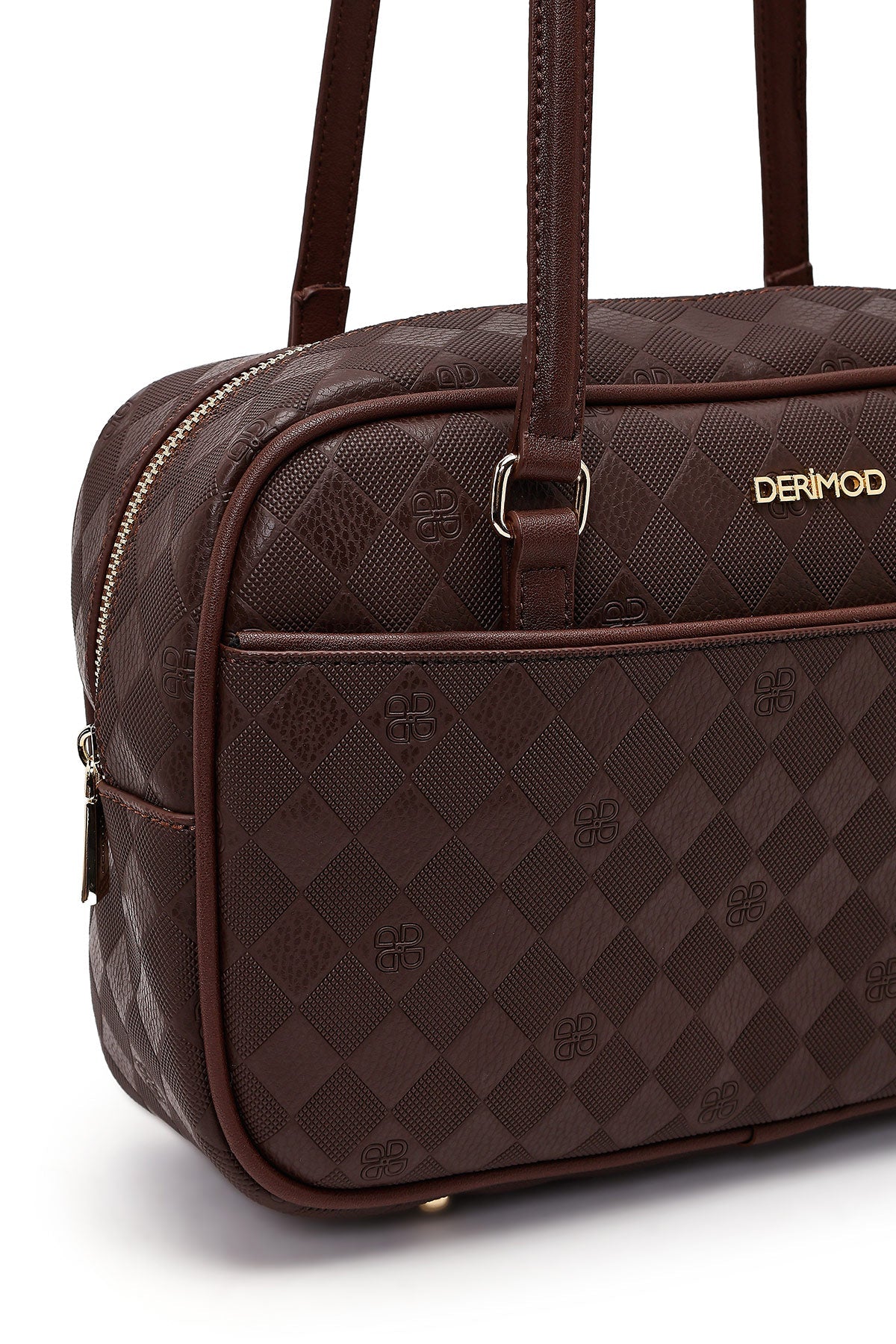 Kadın Kahverengi Baskılı Omuz Çantası