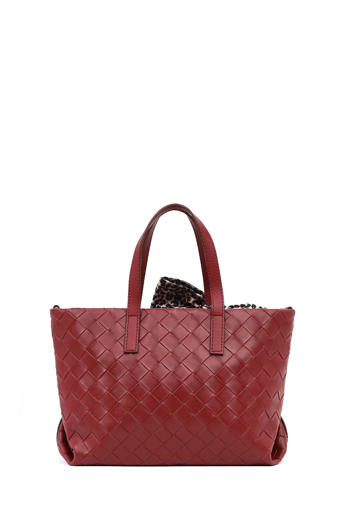 Kadın Bordo Uzun Askılı Örgülü Kol Çantası