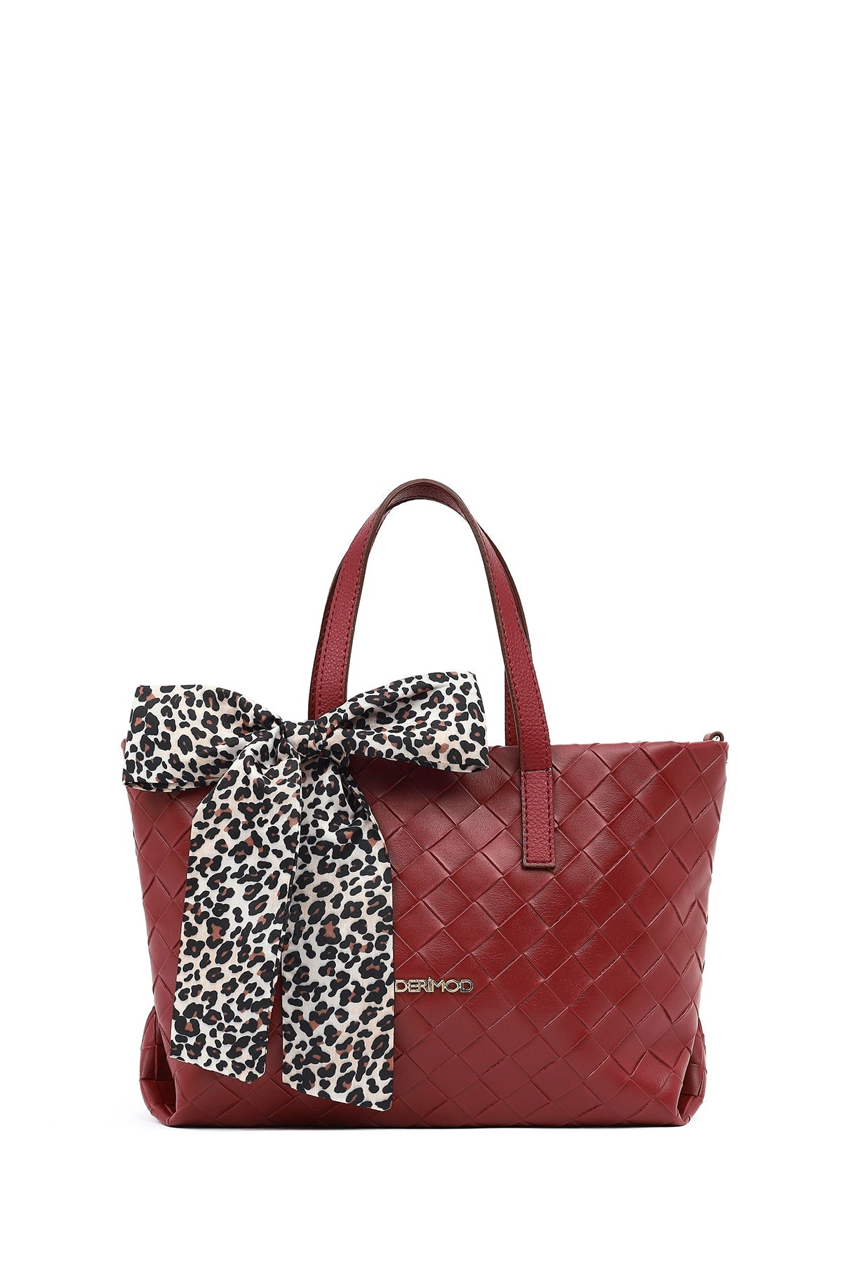 Kadın Bordo Uzun Askılı Örgülü Kol Çantası