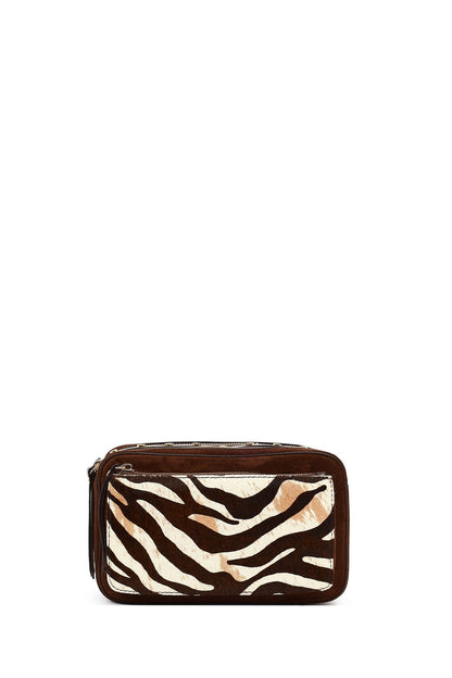 Kadın Kahverengi Uzun Askılı Desenli Çapraz Çanta