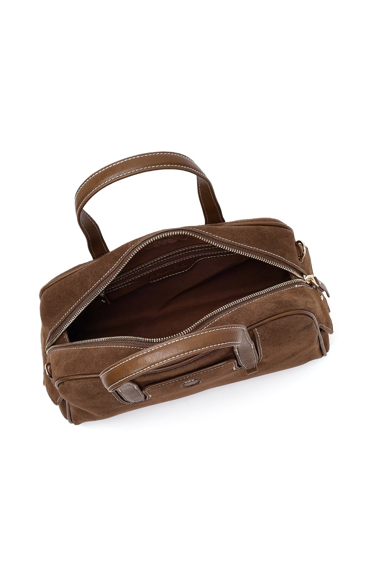 Kadın Kahverengi Uzun Askılı Süet Kol Çantası