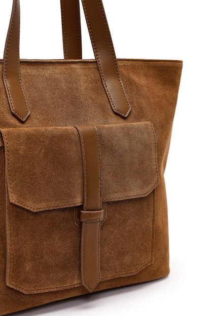 Kadın Taba Uzun Askılı Süet Omuz Çantası